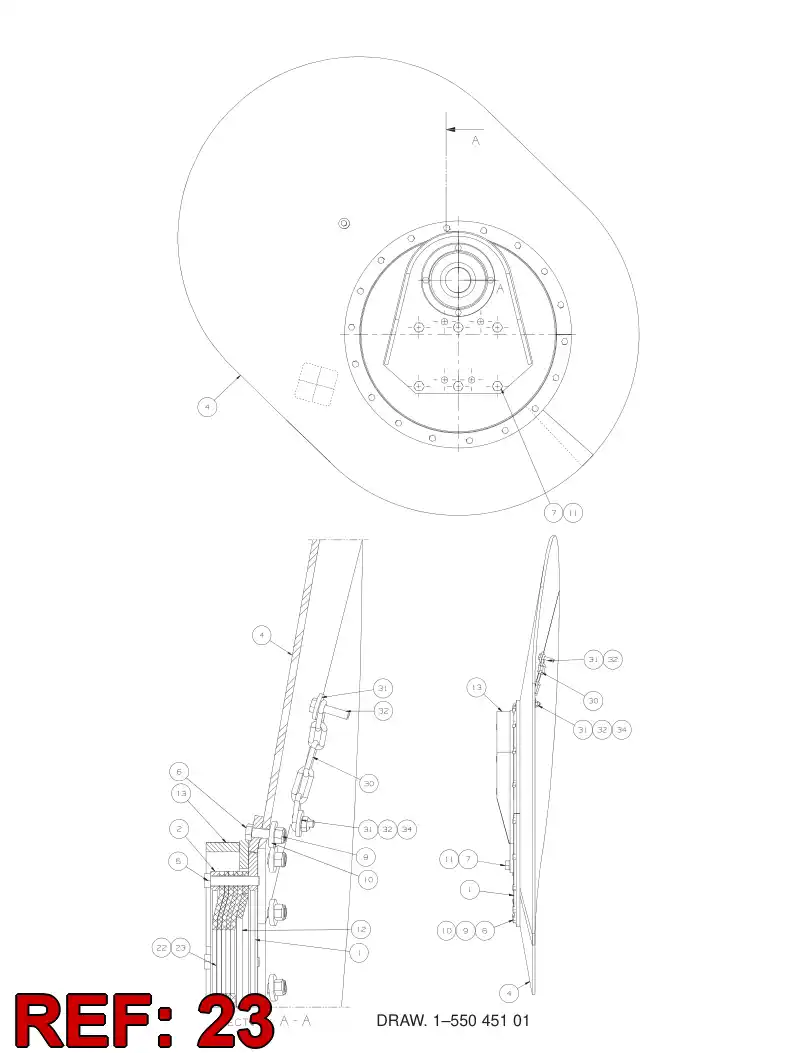 15922008 159 220 08 Rubber sheet - Sandvik Technical Drawing