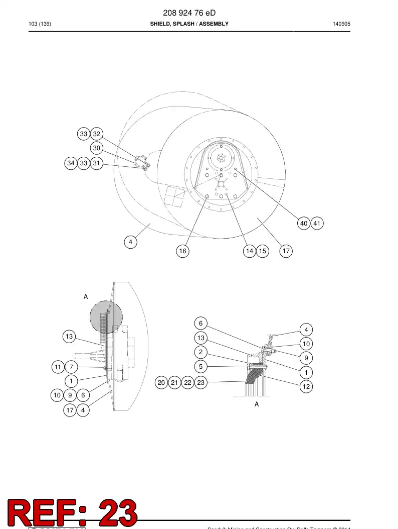 15922008d 159 220 08d PLATE, RUBBER - Sandvik Technical Drawing
