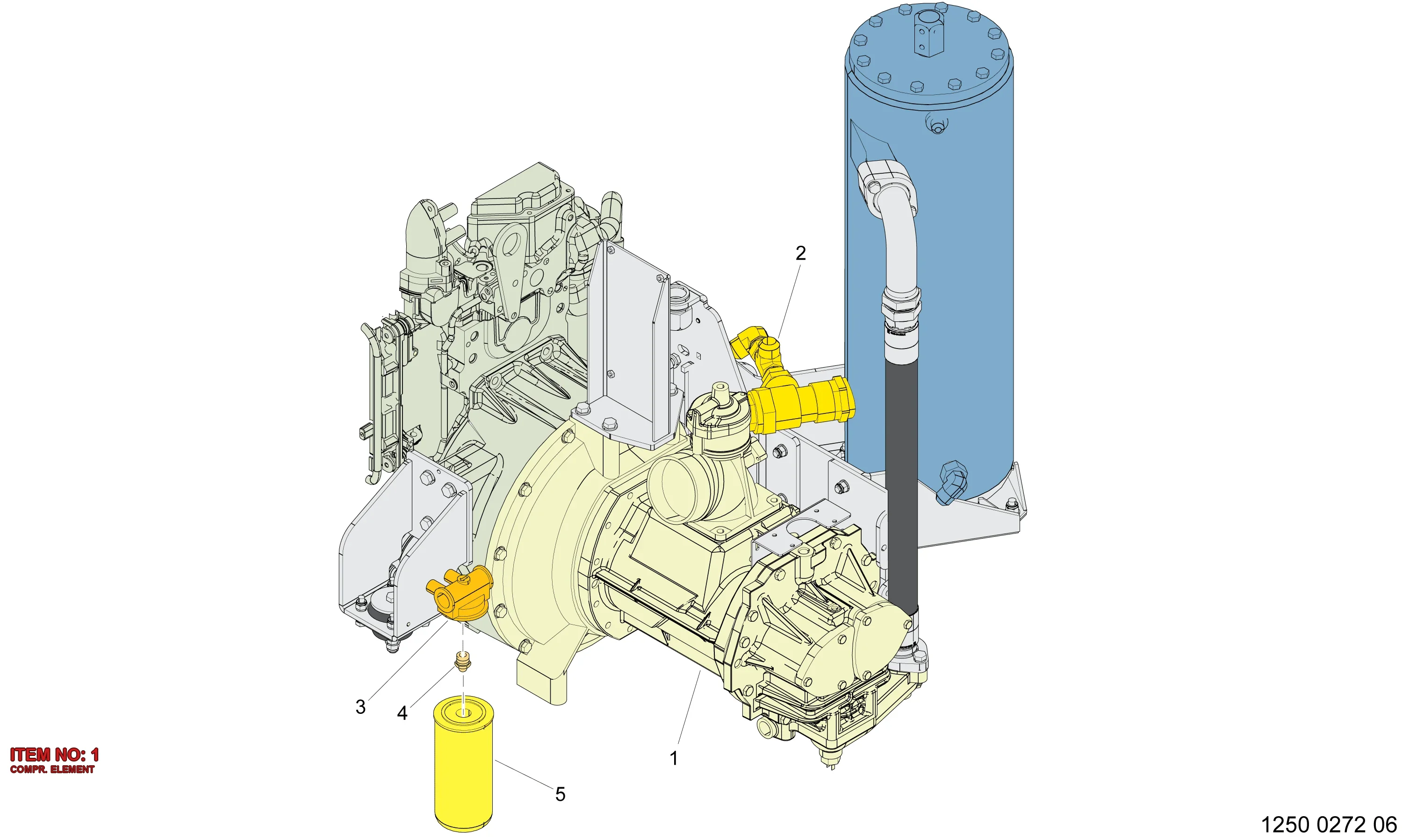 1603 4656 00 COMPR. ELEMENT - Technical Drawing