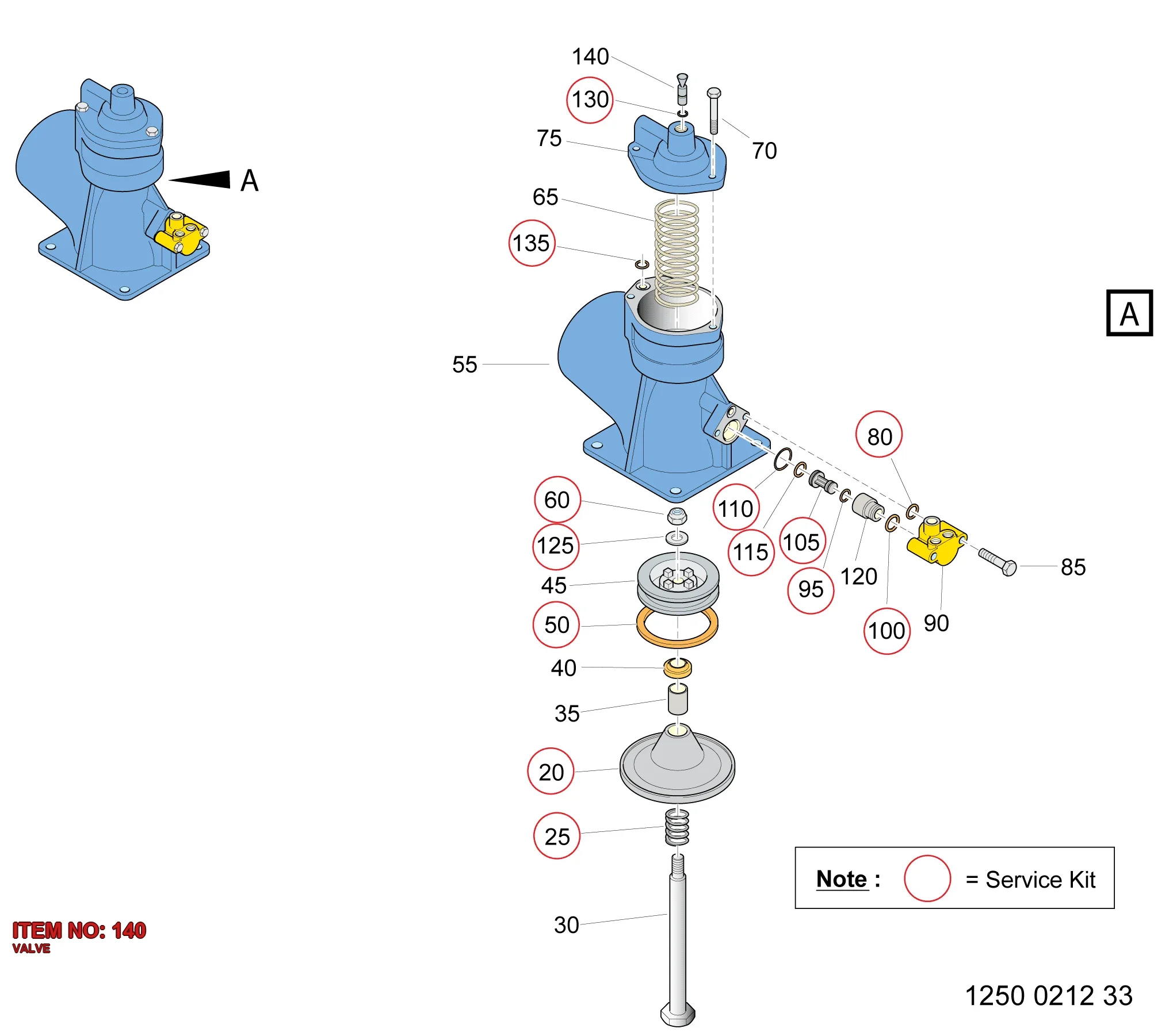 1604 0313 00 VALVE - Technical Drawing
