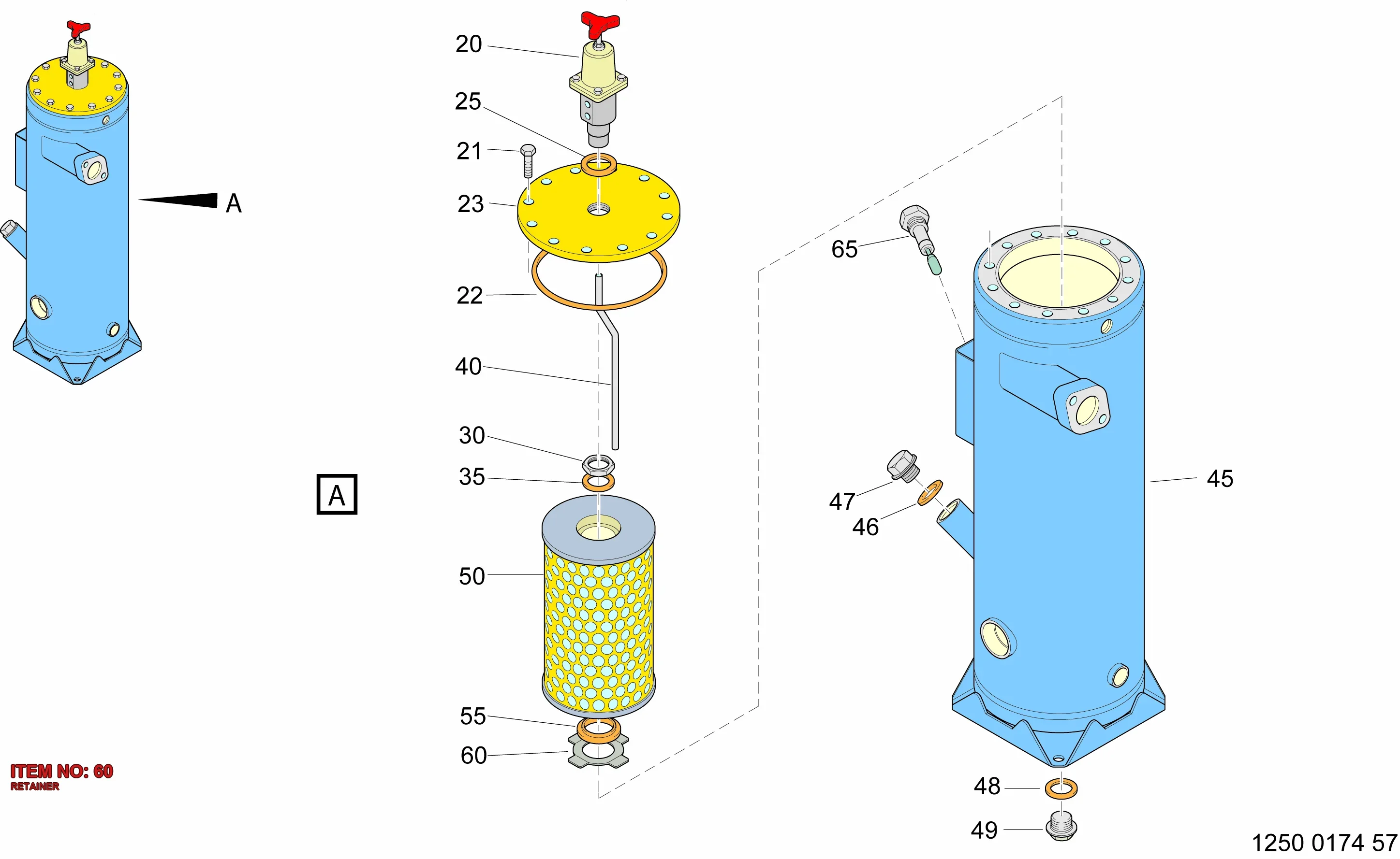 1604 0384 02 RETAINER - Technical Drawing