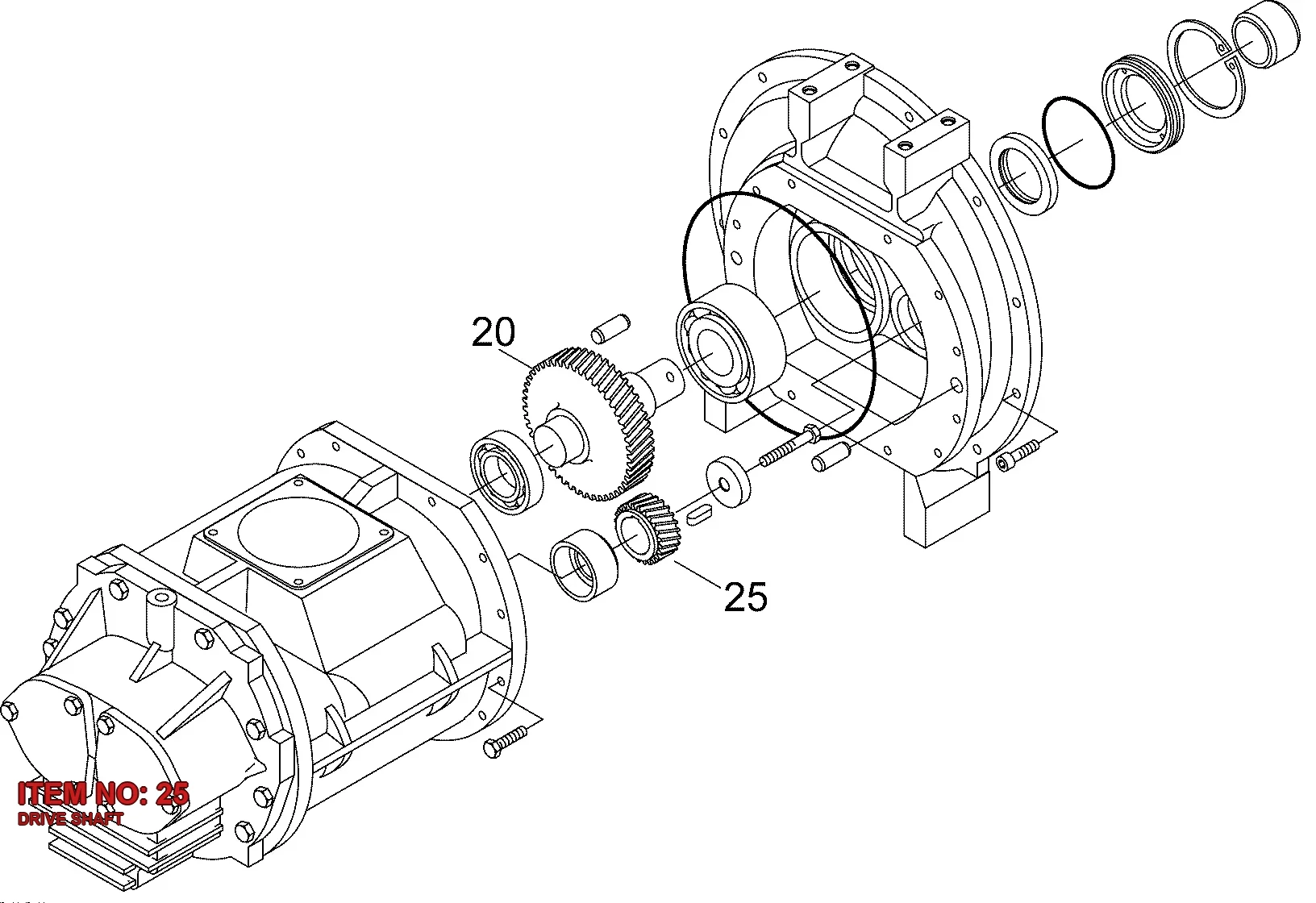 1604 0456 00 DRIVE SHAFT - Technical Drawing