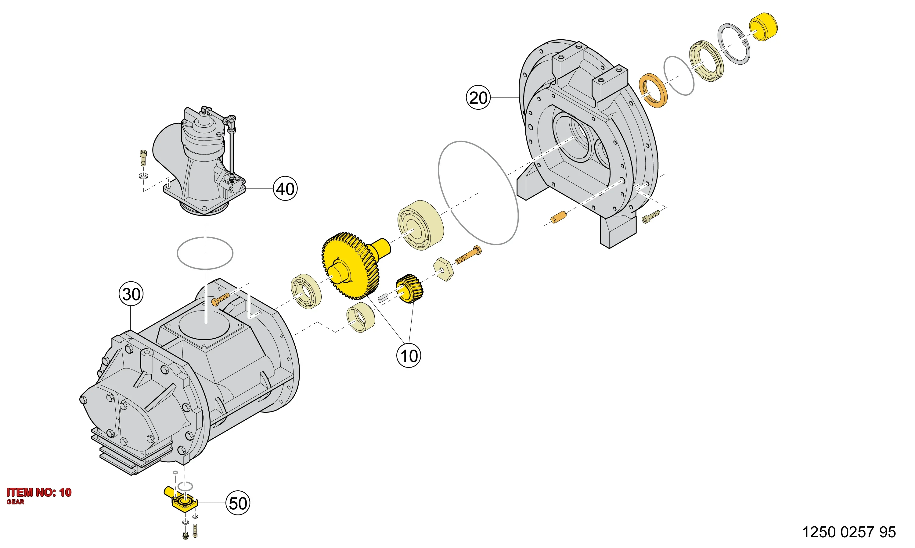 1604 0456 80 GEAR - Technical Drawing
