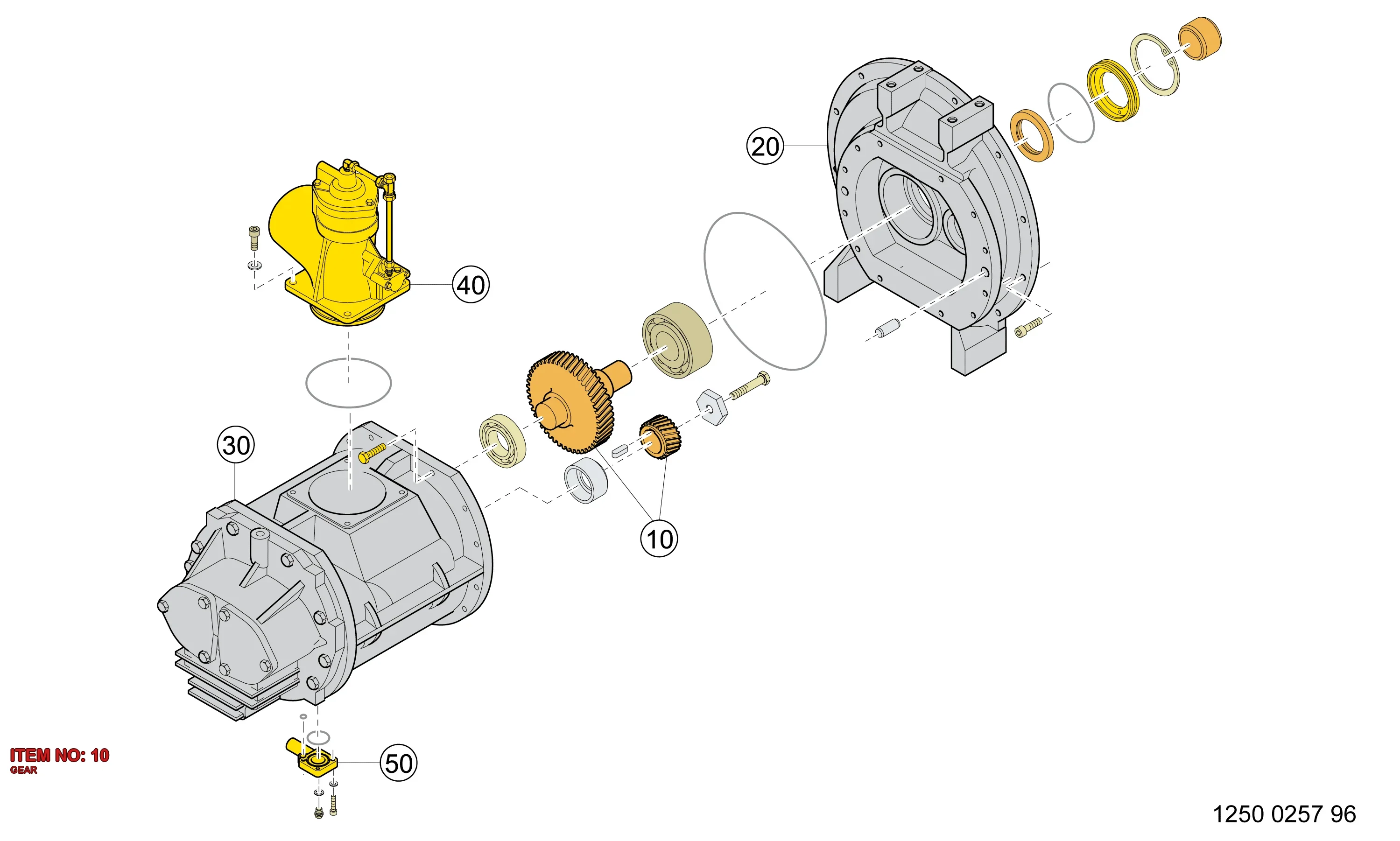 1604 0460 80 GEAR - Technical Drawing