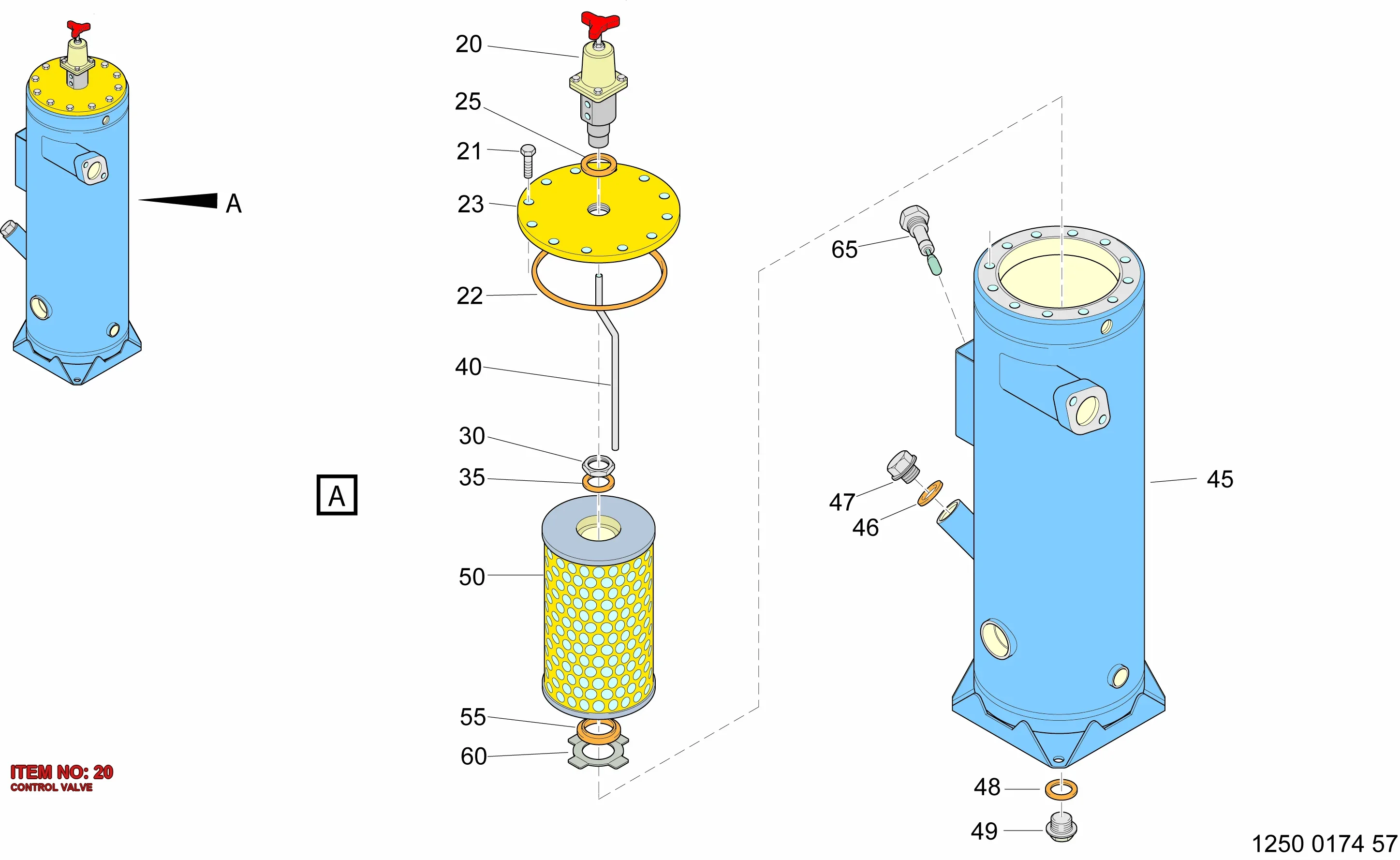1604 0847 84 CONTROL VALVE - Technical Drawing