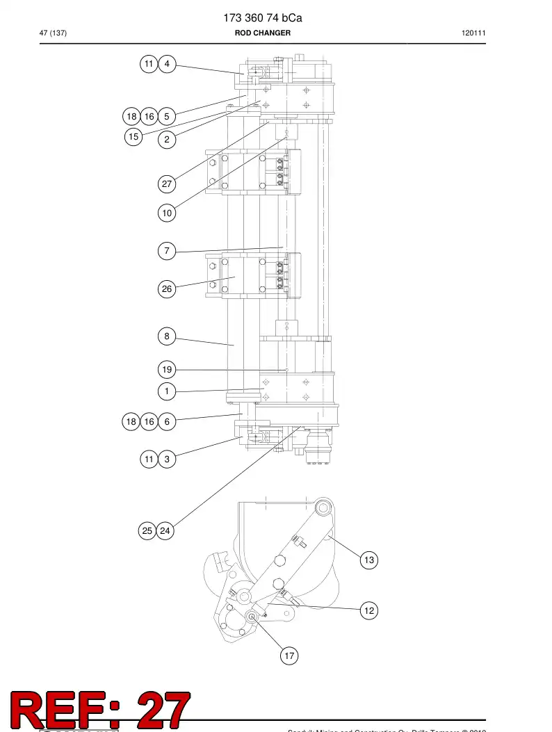 16109078 161 090 78 REMOVAL PLATE - Sandvik Technical Drawing