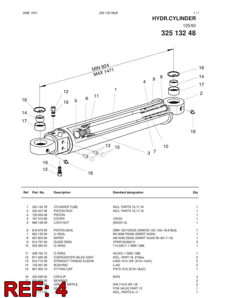 16141268 161 412 68 Cover, Front - Sandvik Technical Drawing