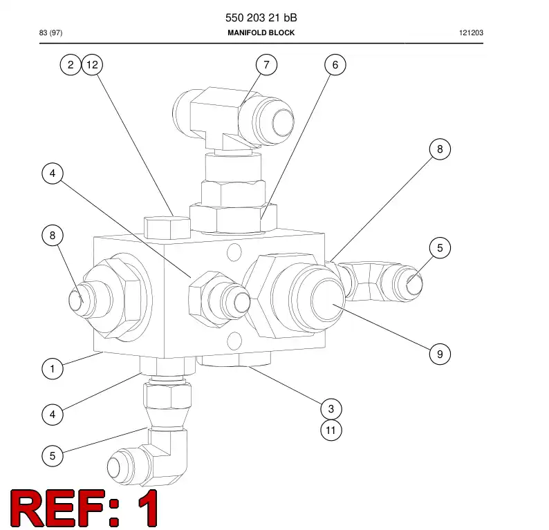16149088c 161 490 88c Manifold Block - Sandvik Technical Drawing