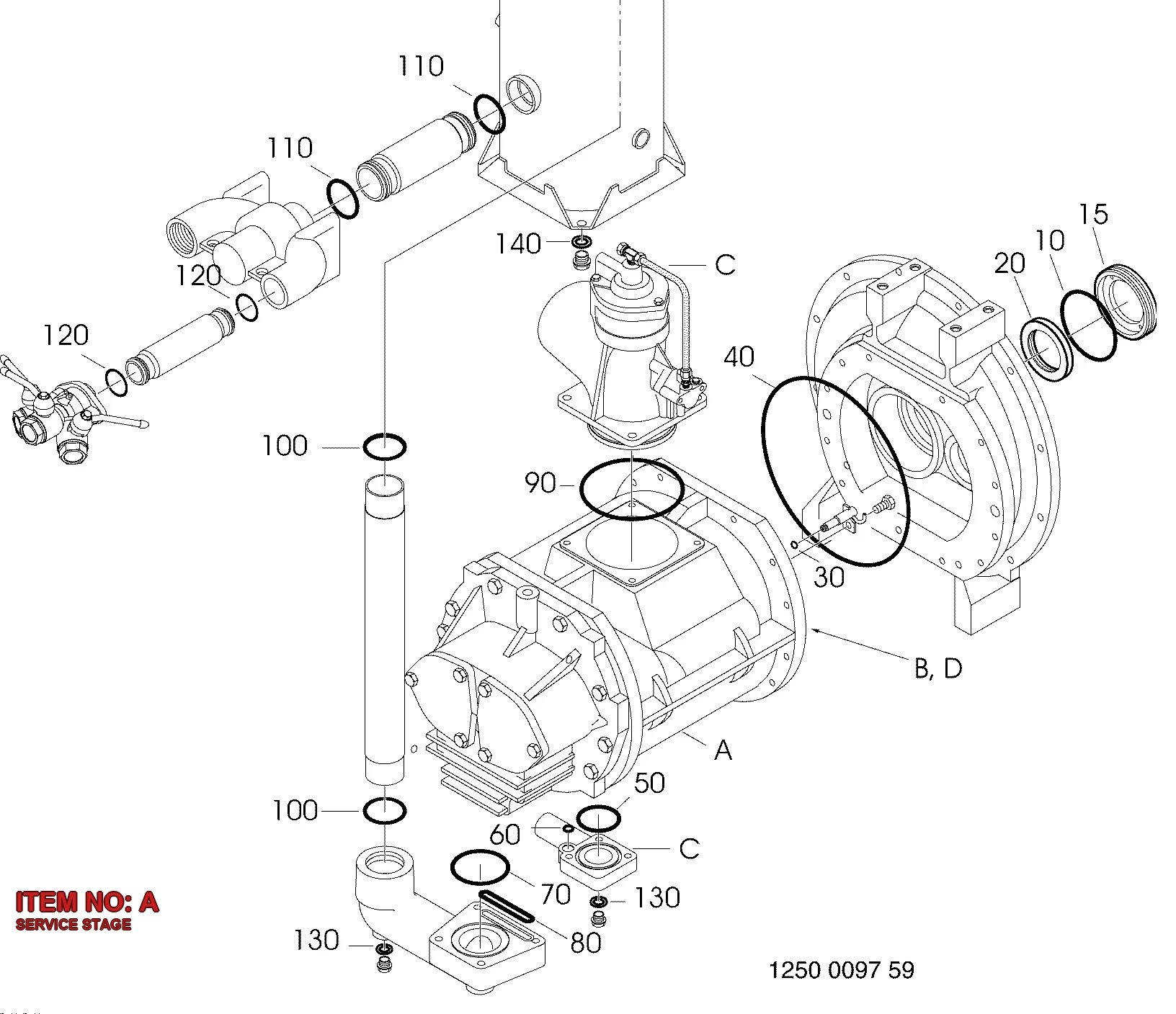 1616 6512 91 SERVICE STAGE - Technical Drawing