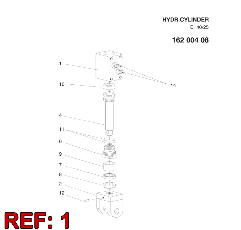16200388 162 003 88 CYLINDER - Sandvik Technical Drawing