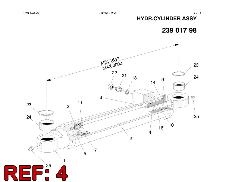 16239508 162 395 08 Cover, Front - Sandvik Technical Drawing