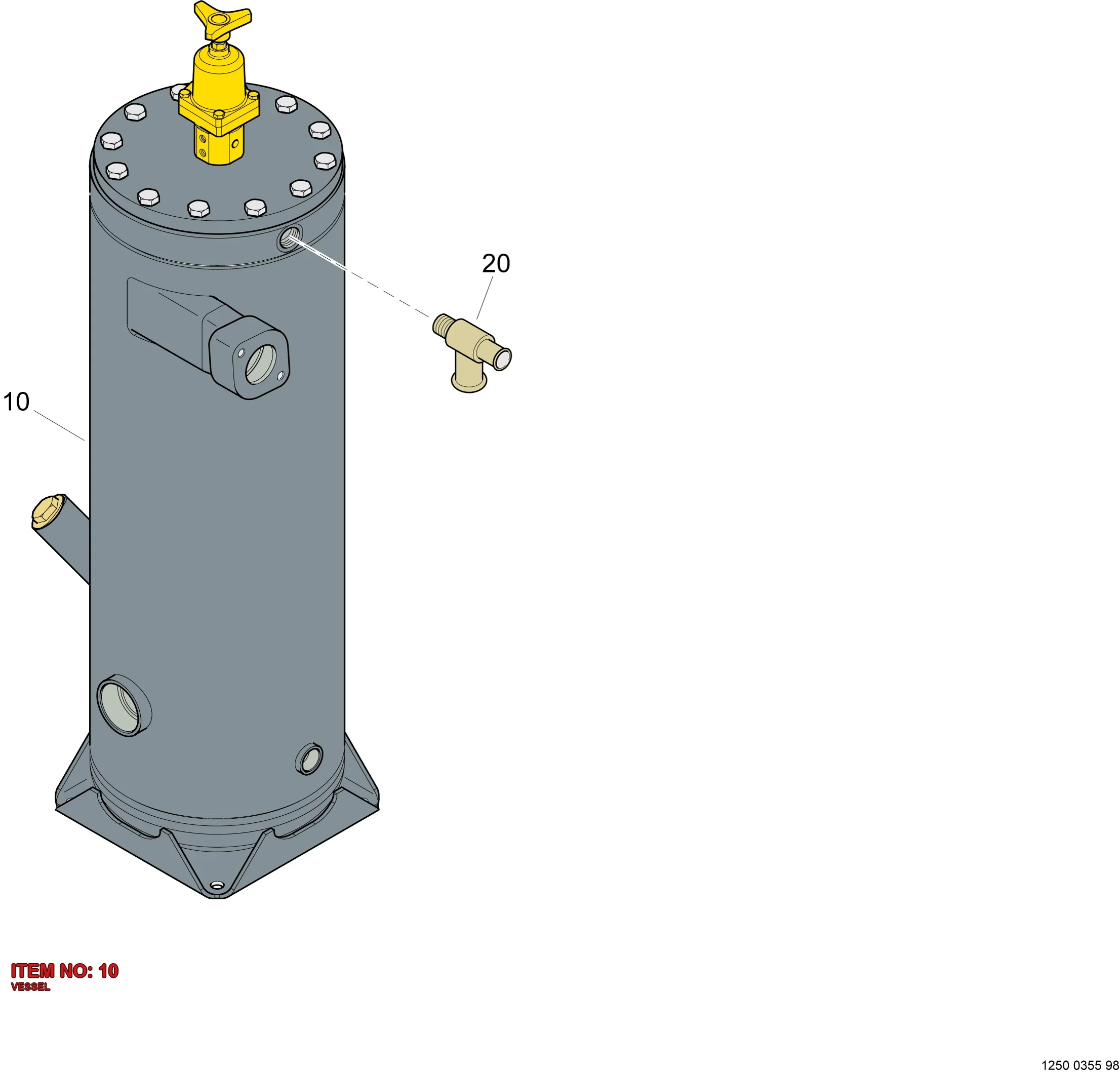 1626 4372 80 VESSEL - Technical Drawing