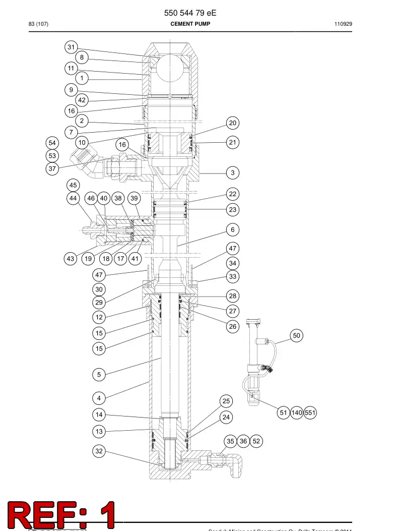 16310728 163 107 28 VALVE BODY - Sandvik Technical Drawing