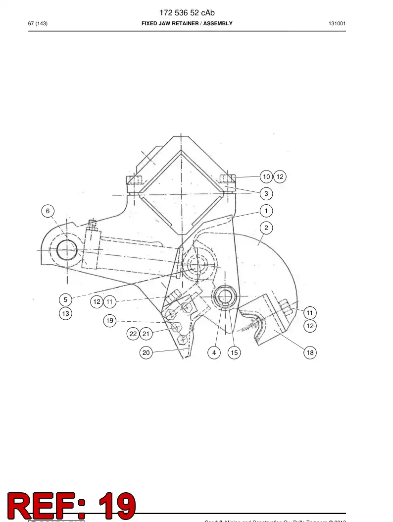 16331128 163 311 28 Jaw - Sandvik Technical Drawing