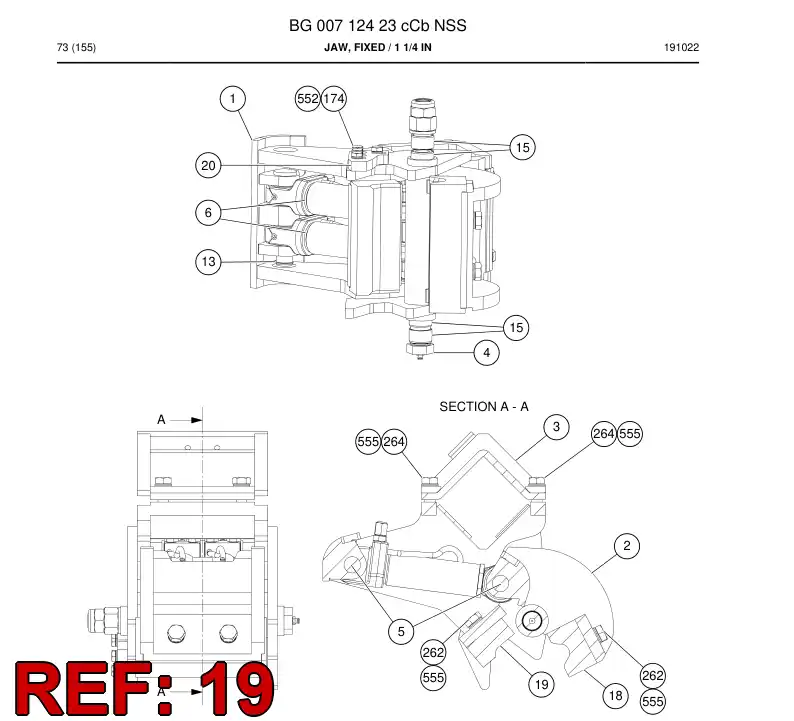 16331128a 163 311 28a MANDBULA - Sandvik Technical Drawing