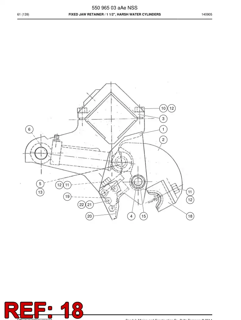 16338068 163 380 68 JAW 1 1/2'' - Sandvik Technical Drawing
