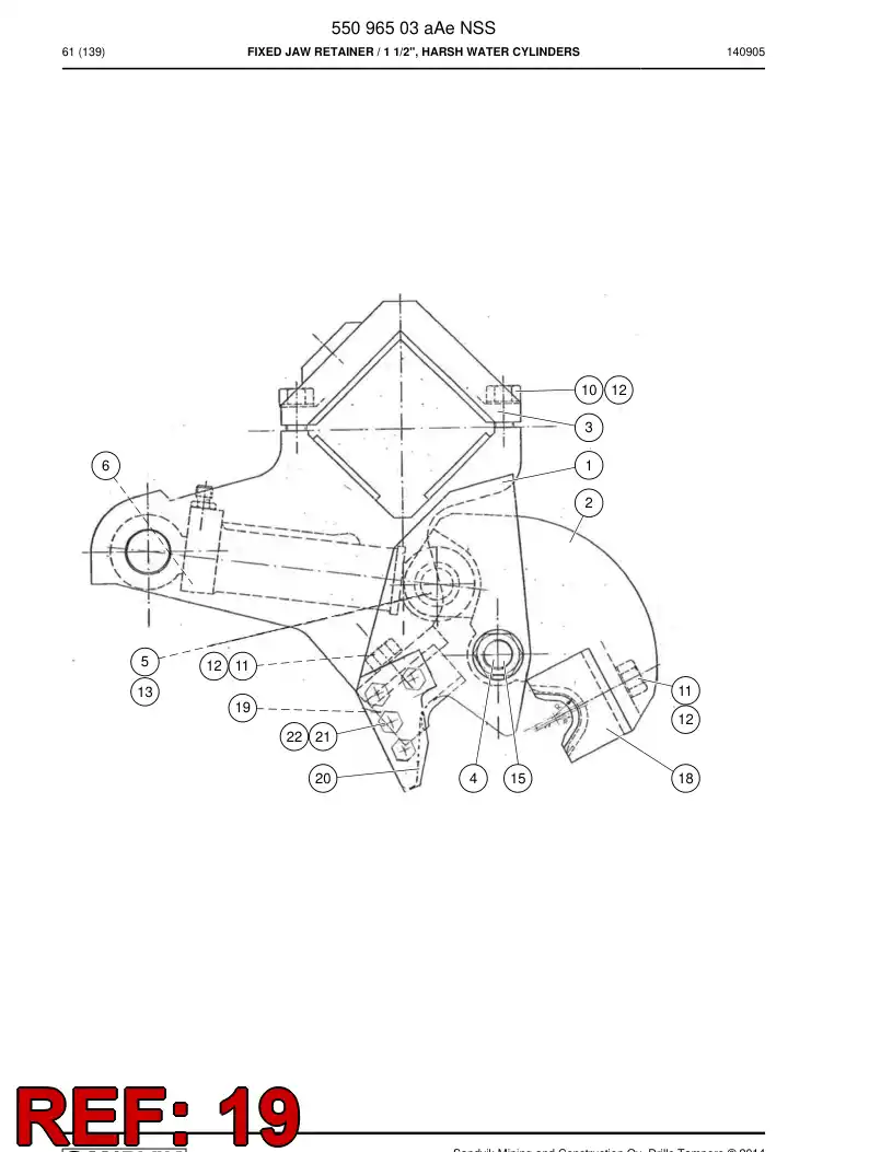 16338198 163 381 98 JAW 1 1/2'' - Sandvik Technical Drawing