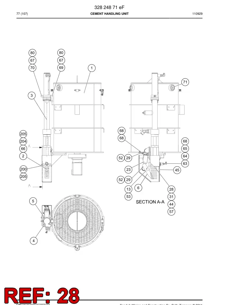 16349258 163 492 58 SPACER - Sandvik Technical Drawing