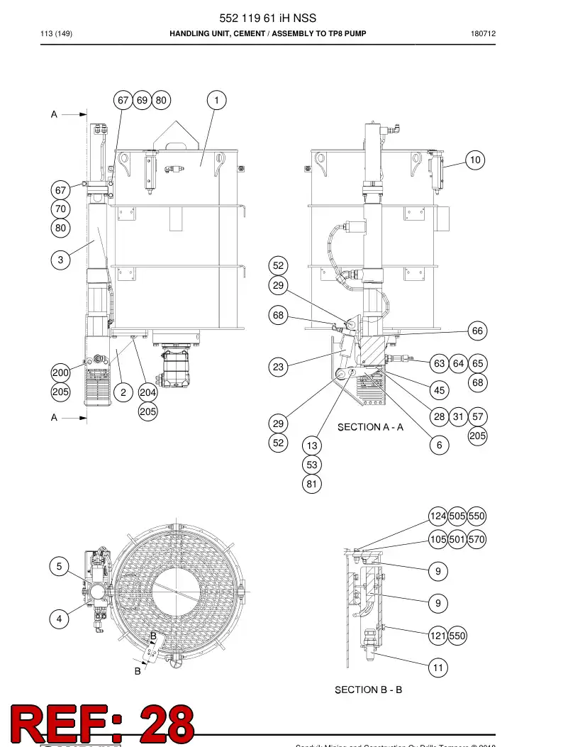 16349258a 163 492 58a ESPAADOR - Sandvik Technical Drawing