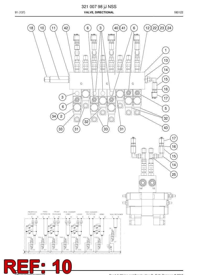 16387788a 163 877 88a Adapter, Hydraulic - Sandvik Technical Drawing