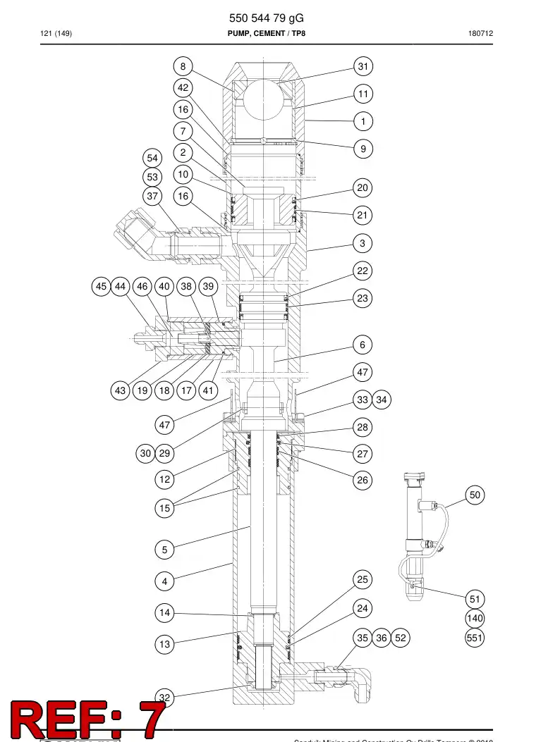 16388008 163 880 08 VLVULA DE FECHAMENTO - Sandvik Technical Drawing