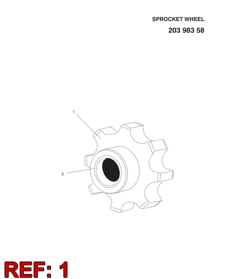 16432428 164 324 28 SPROCKET WHEEL - Sandvik Technical Drawing