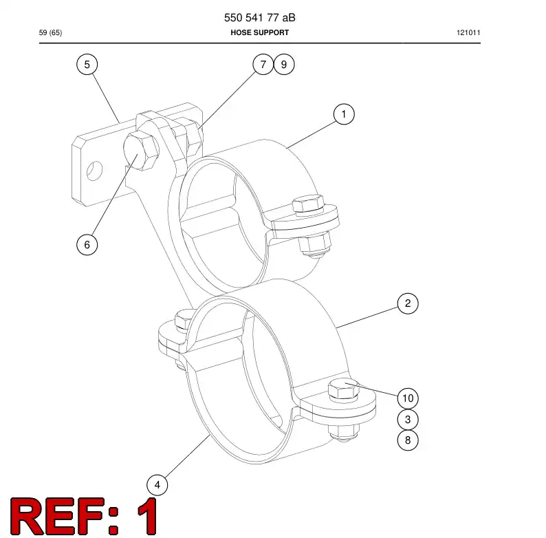 16452638d 164 526 38d Strap, Metal - Sandvik Technical Drawing