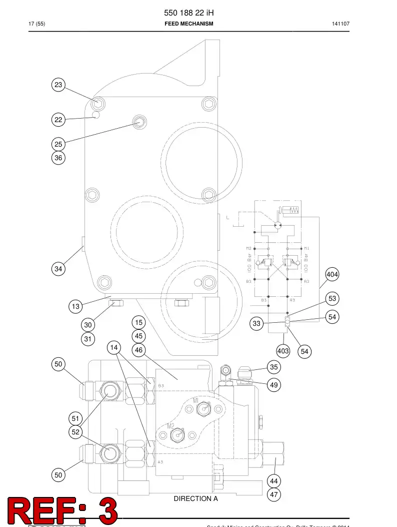 16457708a 164 577 08a Gear Wheel - Sandvik Technical Drawing