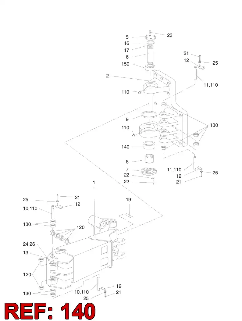 16475748 164 757 48 BEARING BUSHING - Sandvik Technical Drawing