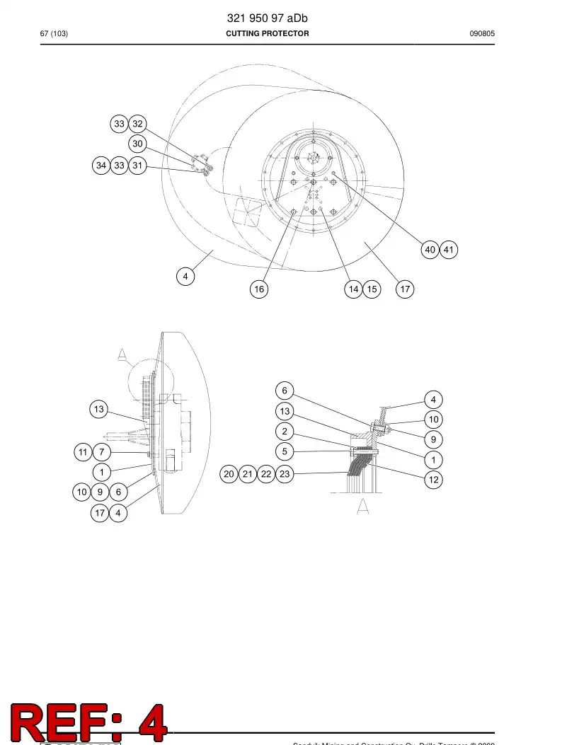 16487668 164 876 68 RUBBER PLATE - Sandvik Technical Drawing