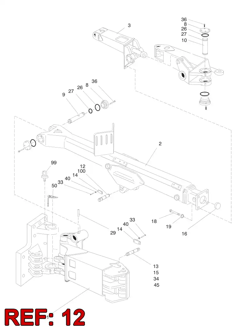 16488008 164 880 08 Clevis pin - Sandvik Technical Drawing