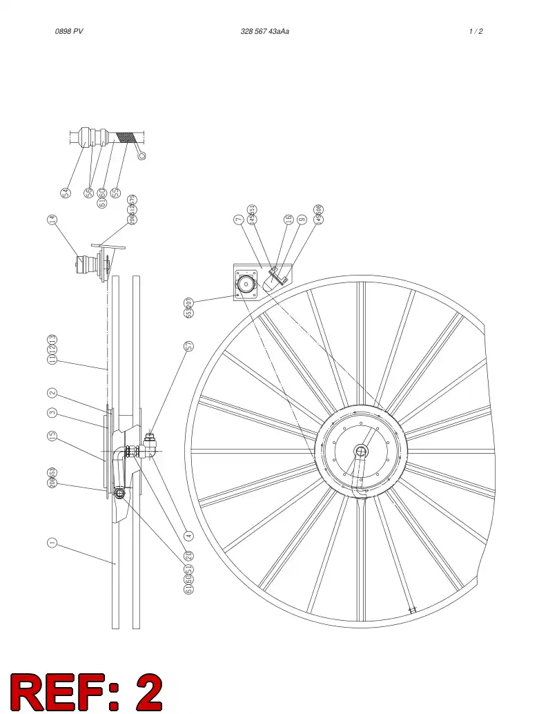 16494538 164 945 38 FLANGE - Sandvik Technical Drawing