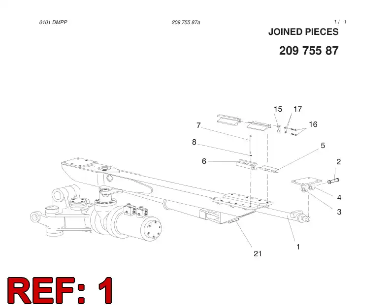 16526575 165 265 75 HYDR. CYLINDER - Sandvik Technical Drawing