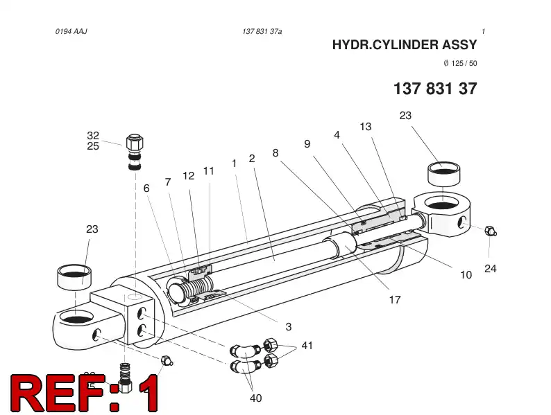 16532028 165 320 28 CYLINDER TUBE - Sandvik Technical Drawing