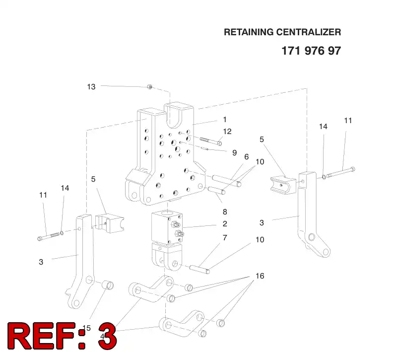 16584778 165 847 78 LEVER ASSY - Sandvik Technical Drawing