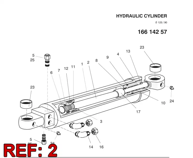 16614408 166 144 08 PISTON ROD - Sandvik Technical Drawing