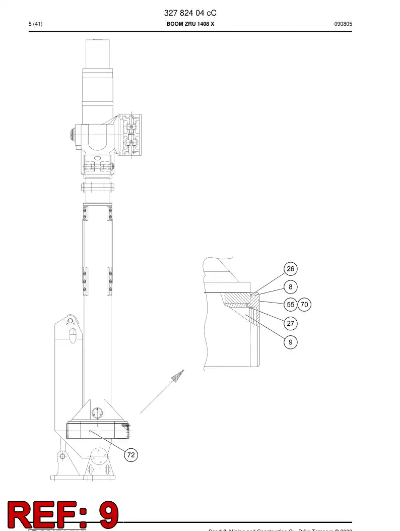 16622398 166 223 98 SHAFT - Sandvik Technical Drawing
