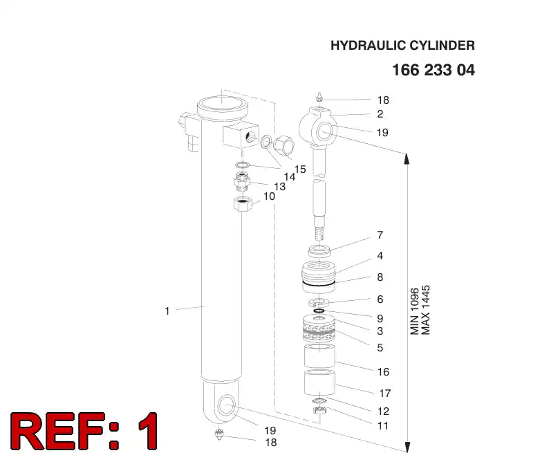 16623428 166 234 28 Tube, Cylinder - Sandvik Technical Drawing