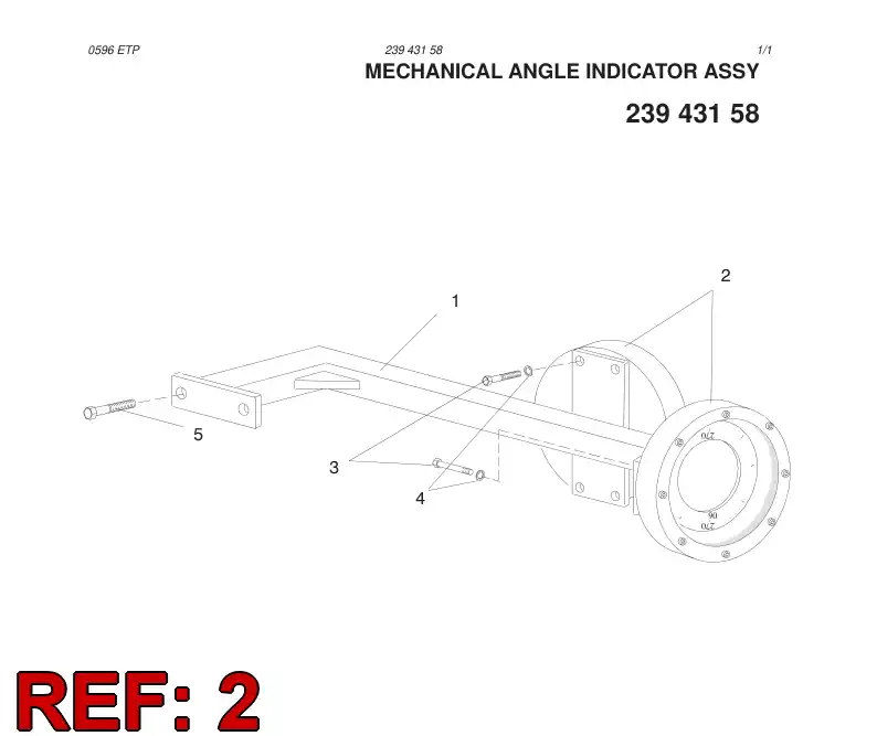 16641338 166 413 38 ANGLE INDICATOR ASSY - Sandvik Technical Drawing