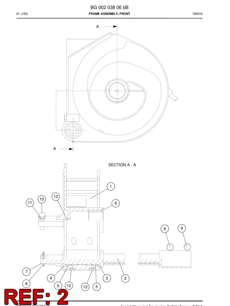 16698338a 166 983 38a Pipe - Sandvik Technical Drawing