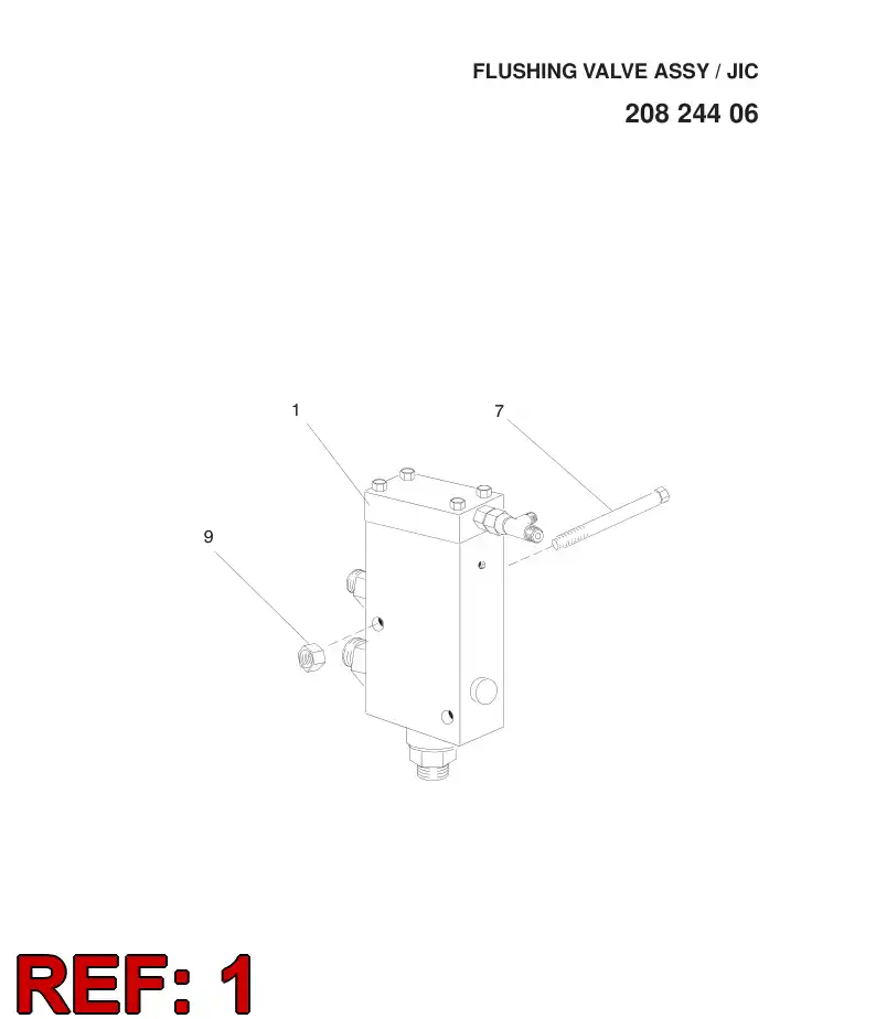 16818741 168 187 41 WATER VALVE WF-35 ASSY/JIC - Sandvik Technical Drawing