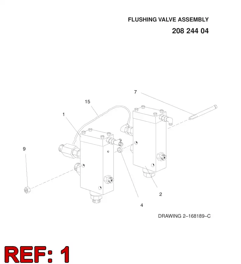 16818742 168 187 42 WATER VALVE WF-35 ASSY/JIC - Sandvik Technical Drawing