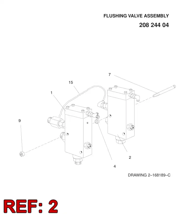 16818871 168 188 71 AIR FLUSHING VALVE ASSY/JIC - Sandvik Technical Drawing