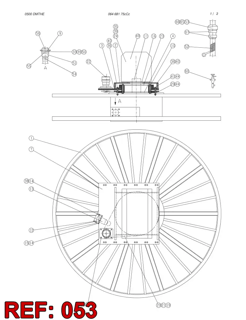 16862038 168 620 38 RUBBER COVER - Sandvik Technical Drawing