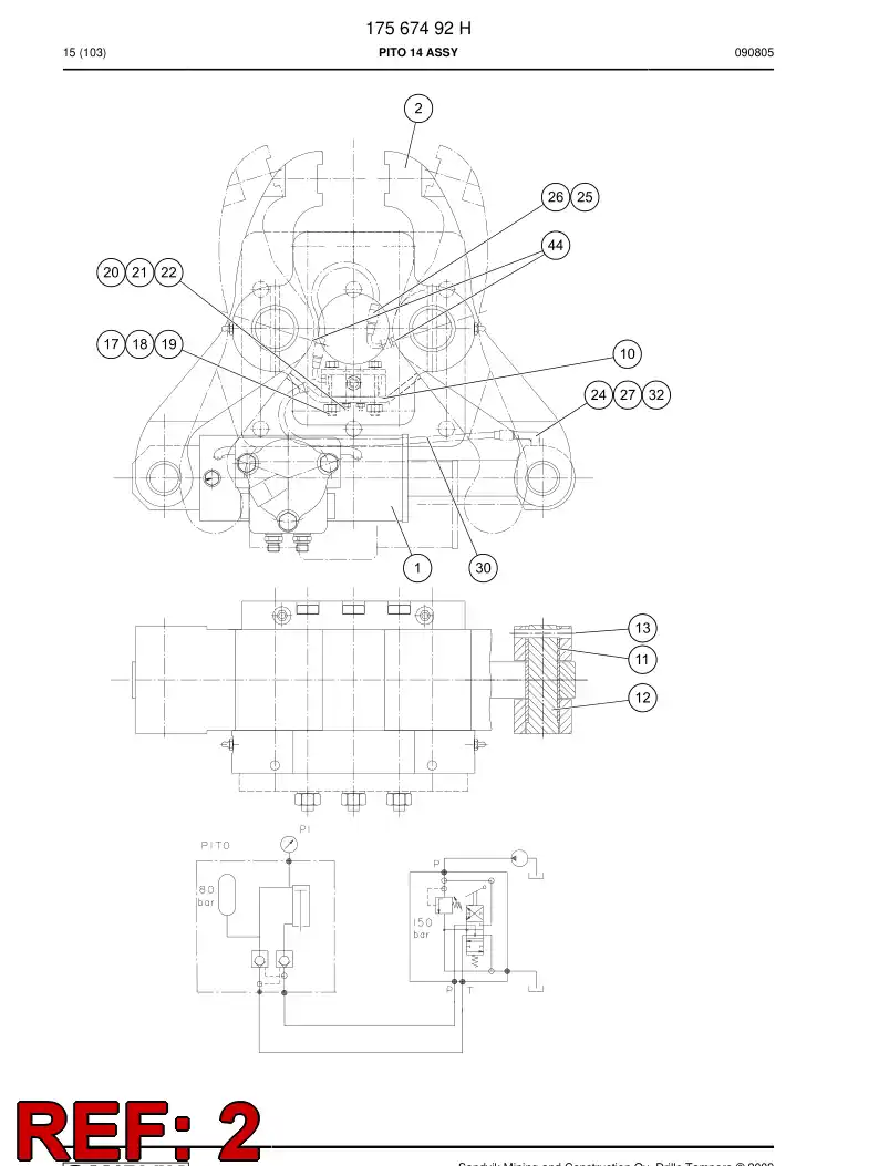 16942788 169 427 88 LEVER - Sandvik Technical Drawing