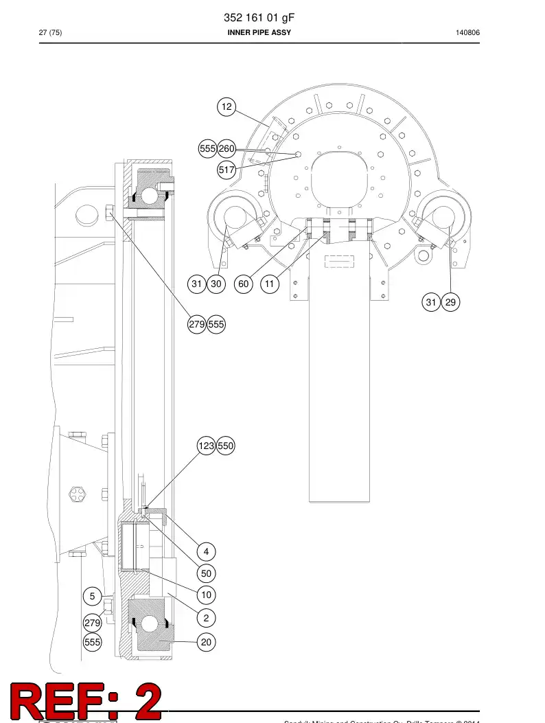 16947578b 169 475 78b Lever - Sandvik Technical Drawing