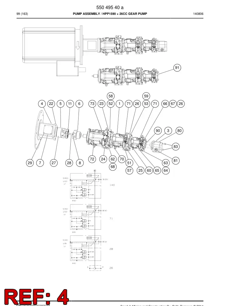 16955178 169 551 78 FLANGE - Sandvik Technical Drawing