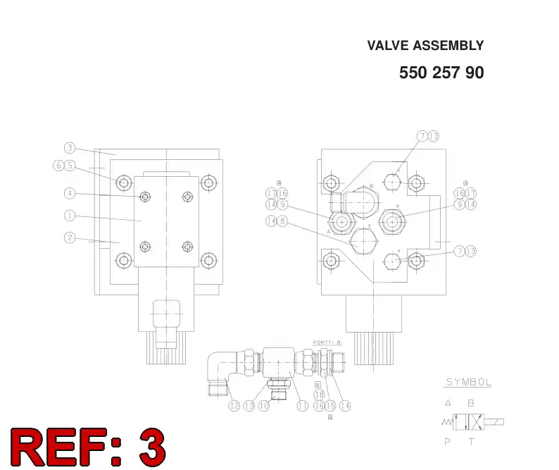 16955208 169 552 08 SUPPORTING BLOCK - Sandvik Technical Drawing