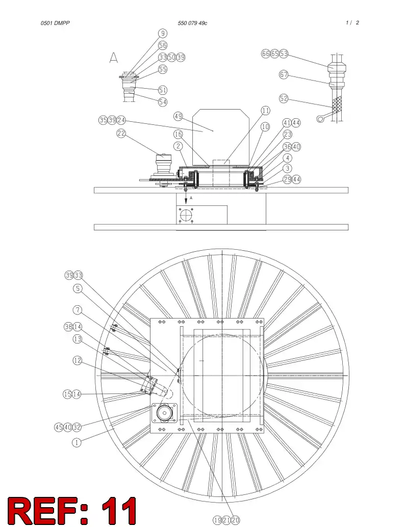 16973498 169 734 98 BUSHING - Sandvik Technical Drawing