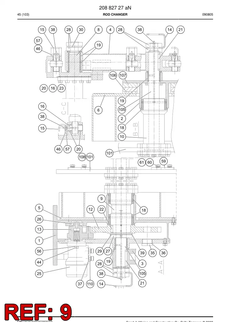 16984428 169 844 28 SHAFT - Sandvik Technical Drawing
